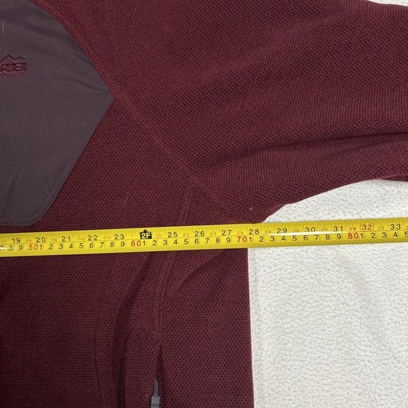 REI Co-Op Men's 2XL Alpenfire Fleece Jacket Full Zip Hiking Outdoor Maroon - Picture 7 of 8